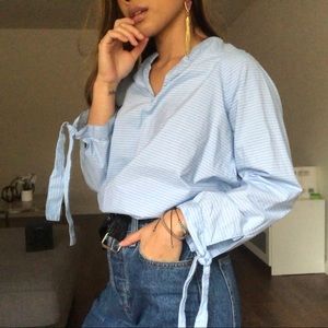 🌈PETITE MADEWELL STRIPED COTTON BLOUSE
